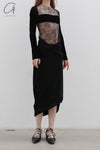 Un Morceau velvet lace split sleeve jacket (two pieces) UM231SZ33